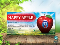 Happy Apple - کلمات کلیدی: Happy Apple ,  تراکت صادرات سیب قرمز ,  جعبه میوه<br />